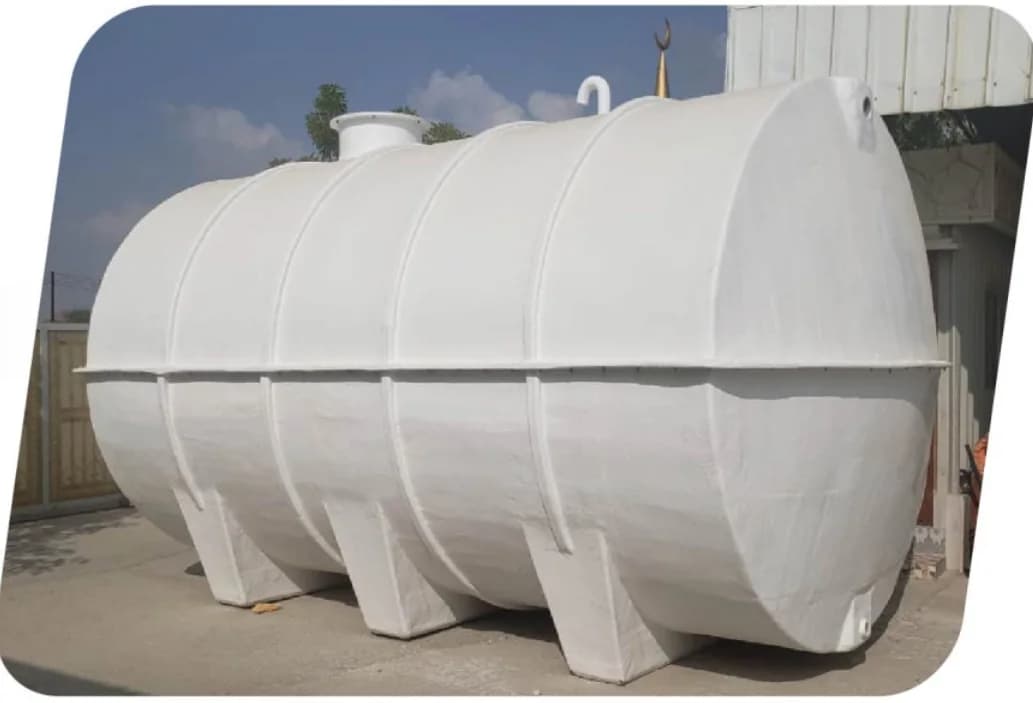 GRP horizontal storage tank
