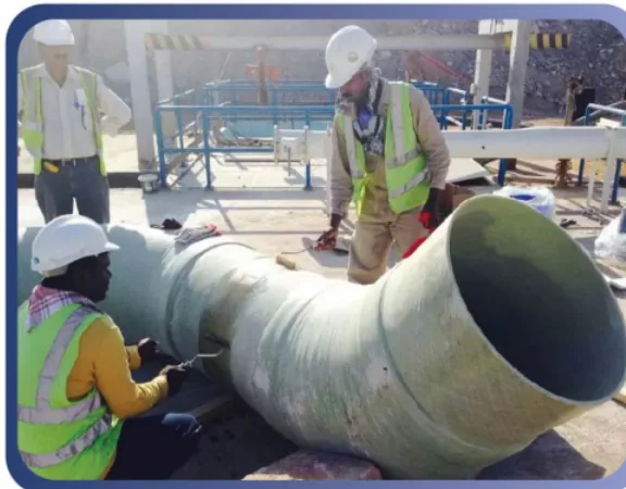 FRP Pipe Lamination & Joint Works from Maarij International